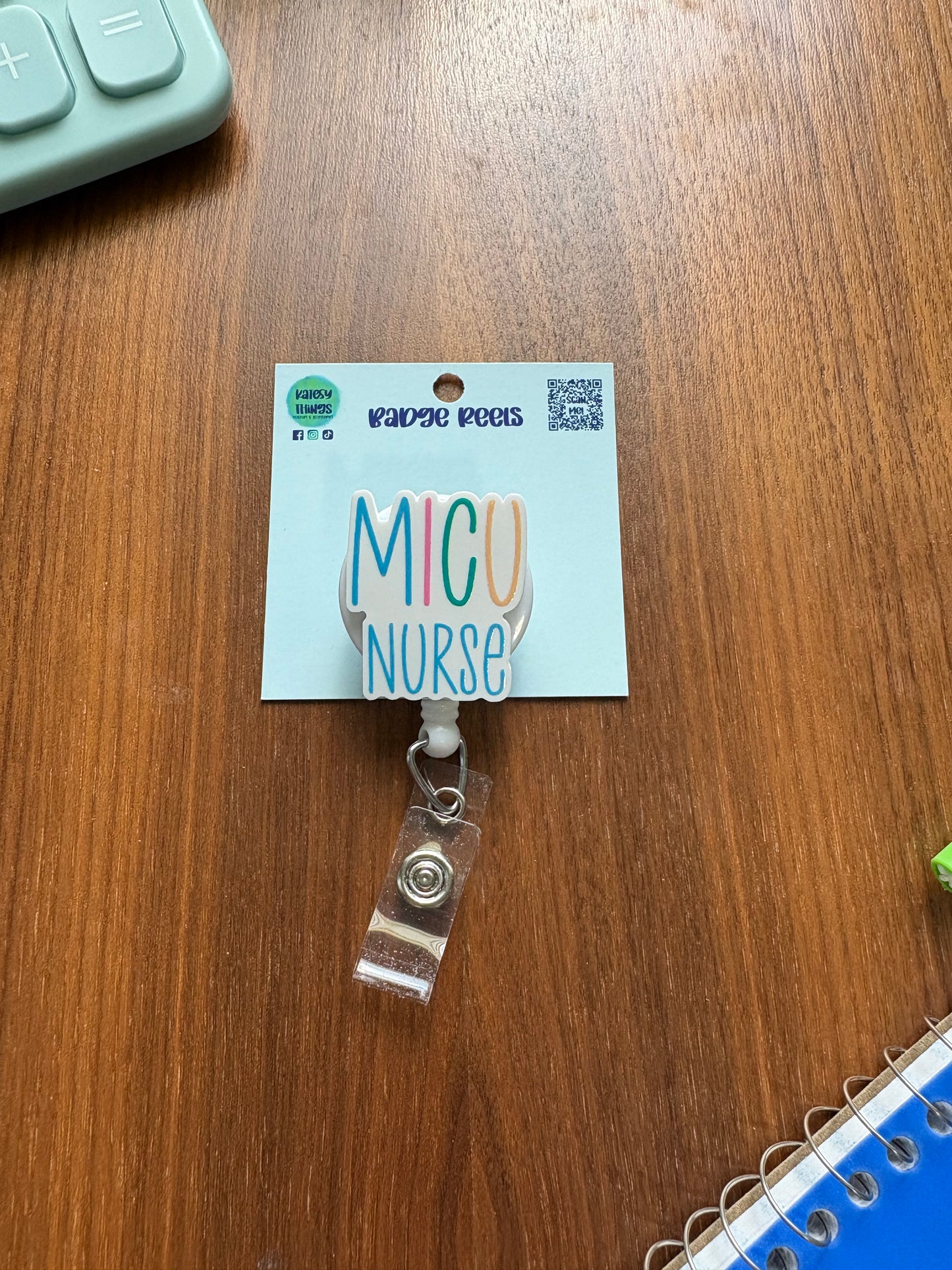 MICU Nurse Badge Reel