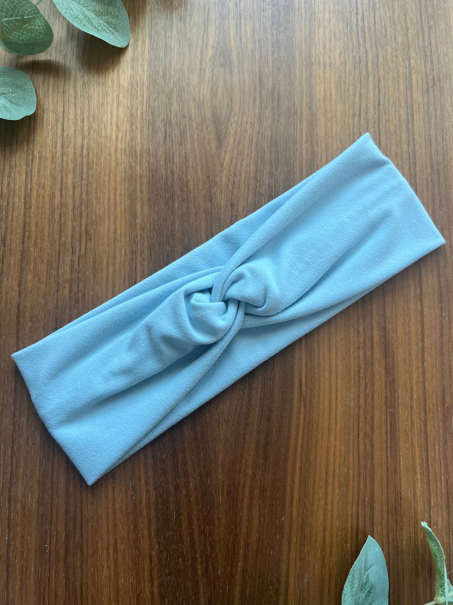 Solid Baby Blue Twist Knot Headband