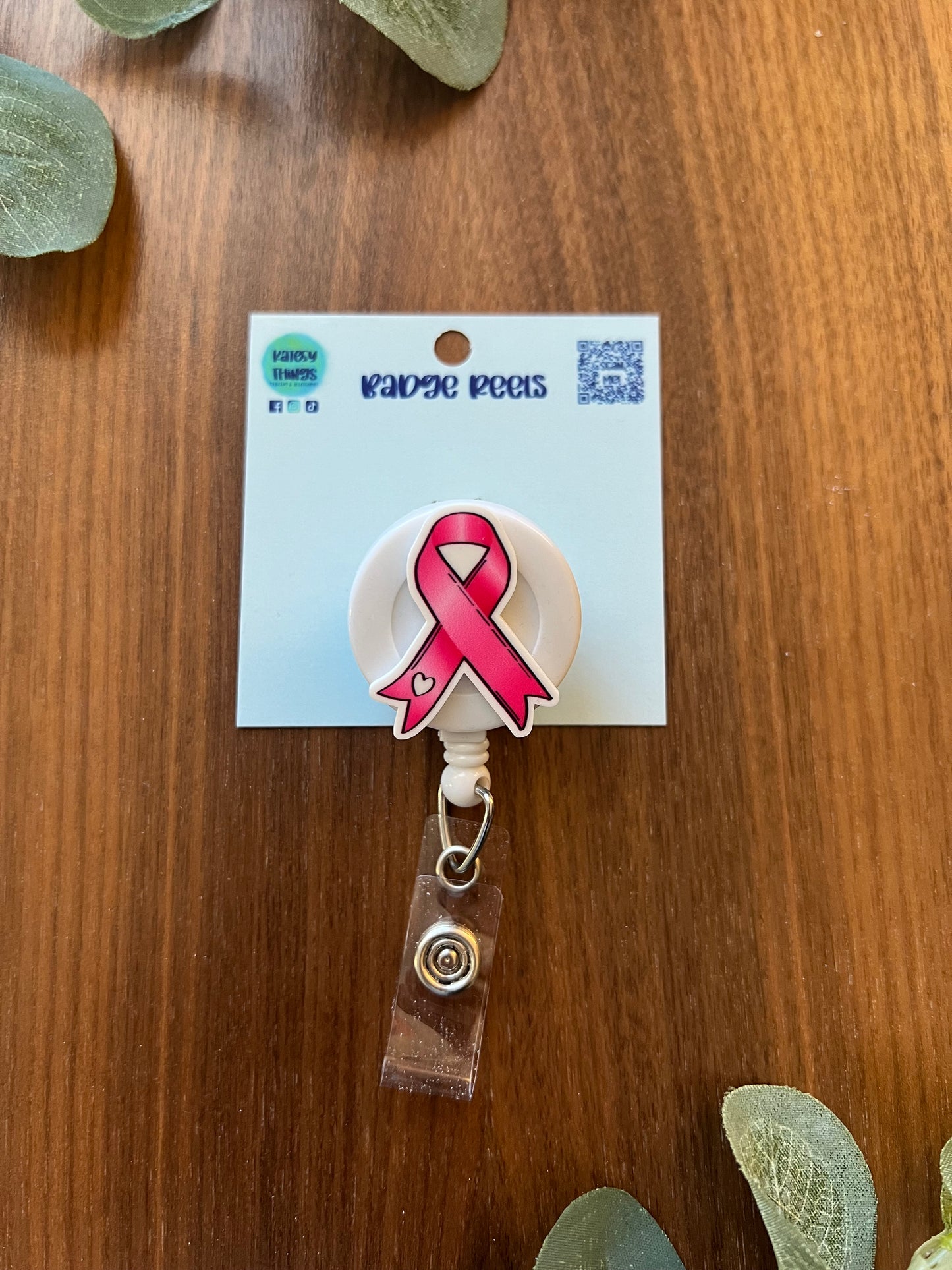 Pink Ribbon - Breast Cancer Awareness Badge Reel