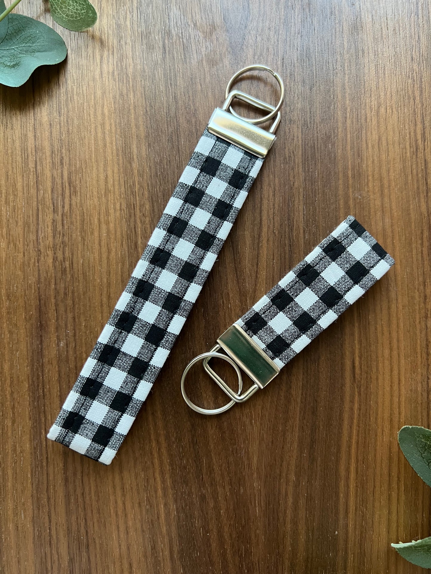 Buffalo Plaid Fabric Key Fob-Holiday Collection