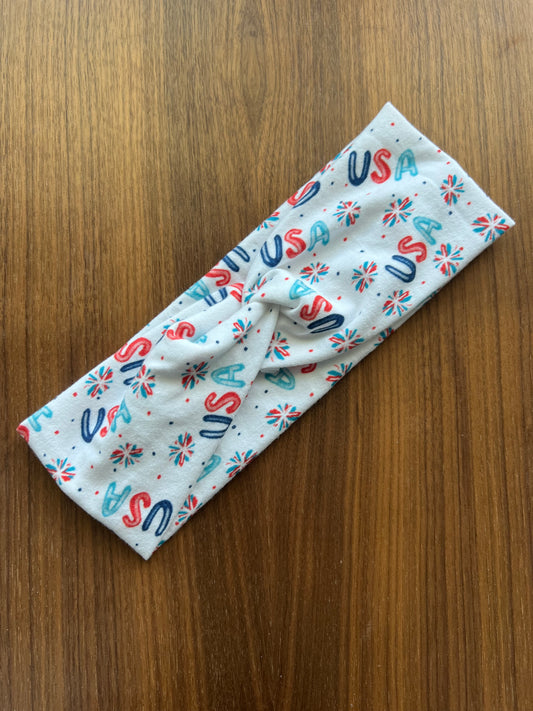 USA Fireworks Headband-Red, White, & Blue Collection