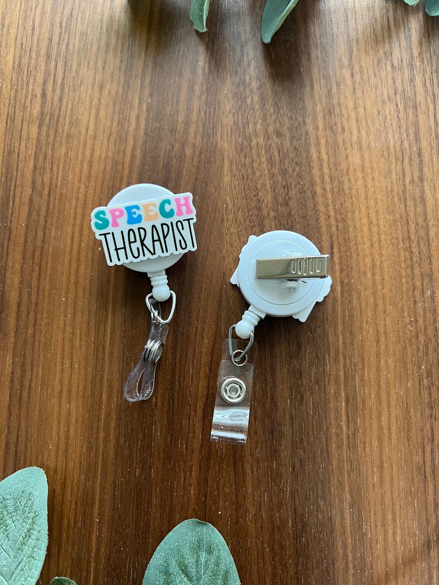 Speech Therapist - Colorful Badge Reel