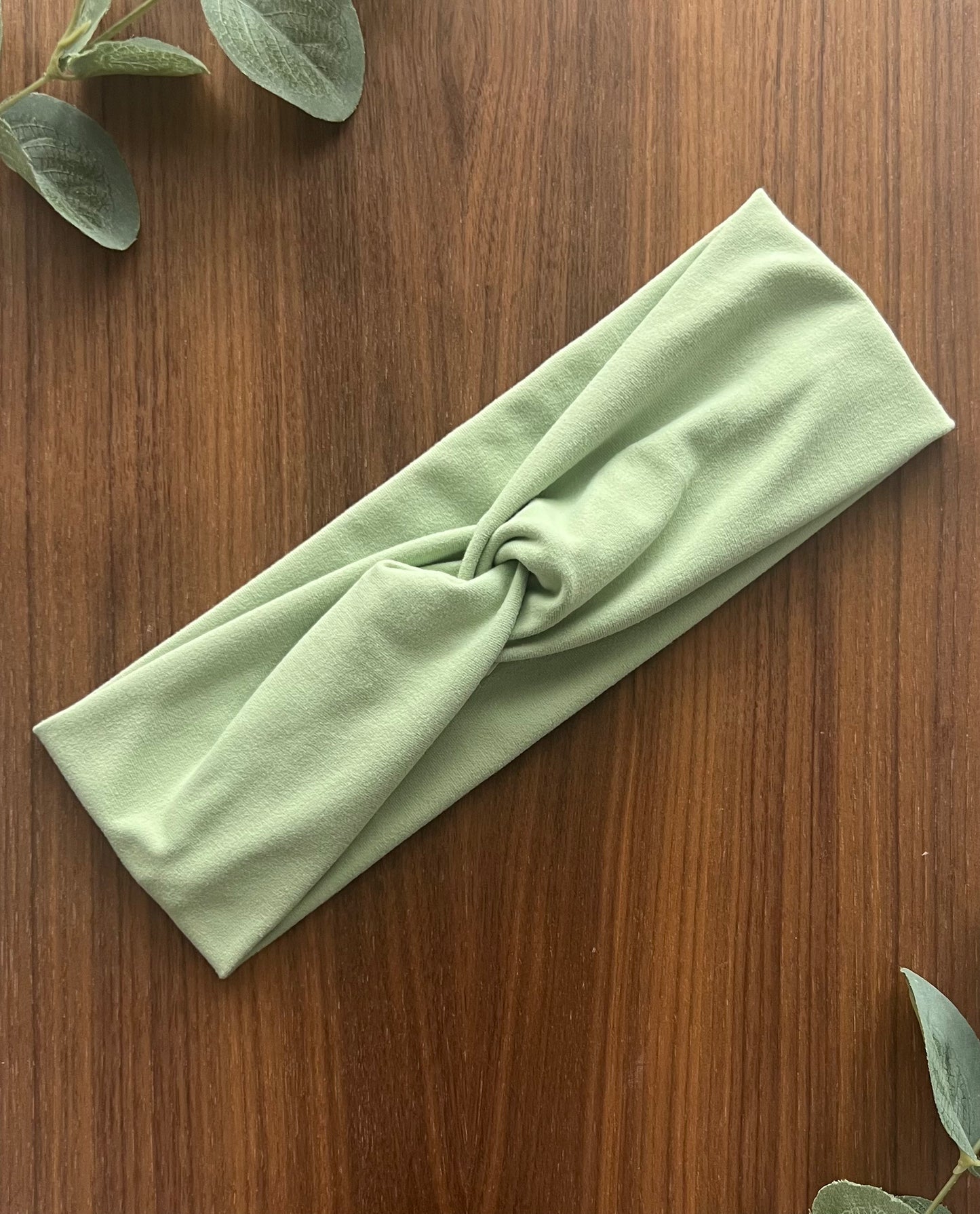 Solid Sage Green Twist Knot Headband