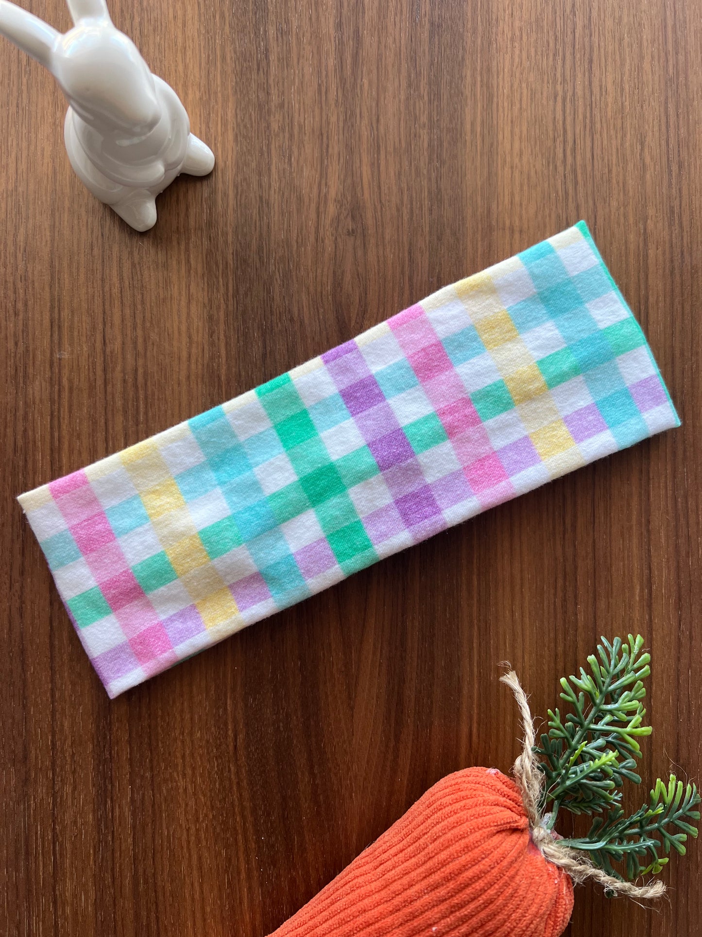 Pastel Plaid Headband-Easter Collection