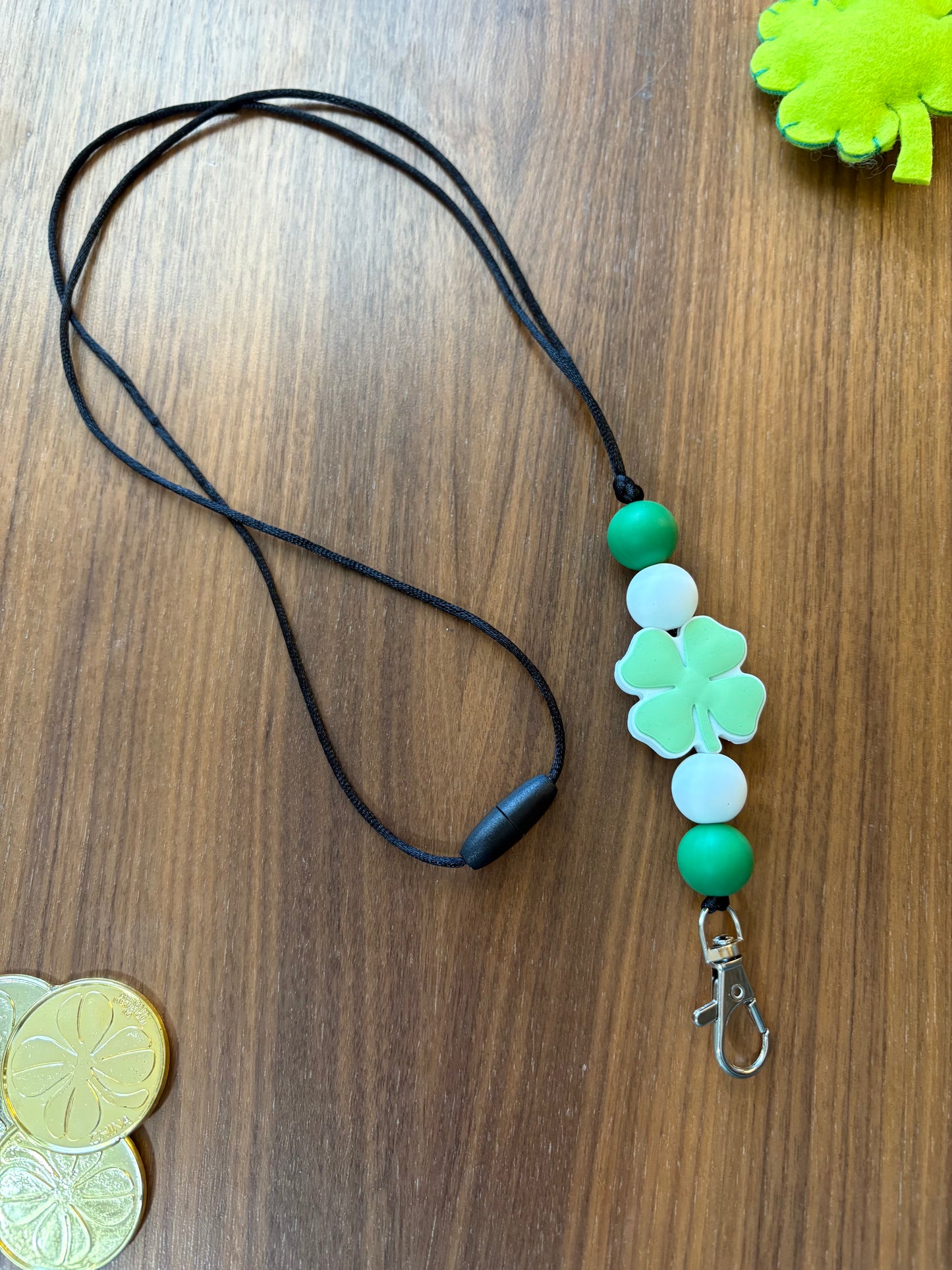 Clover Silicone Beaded Lanyard-Lucky Collection