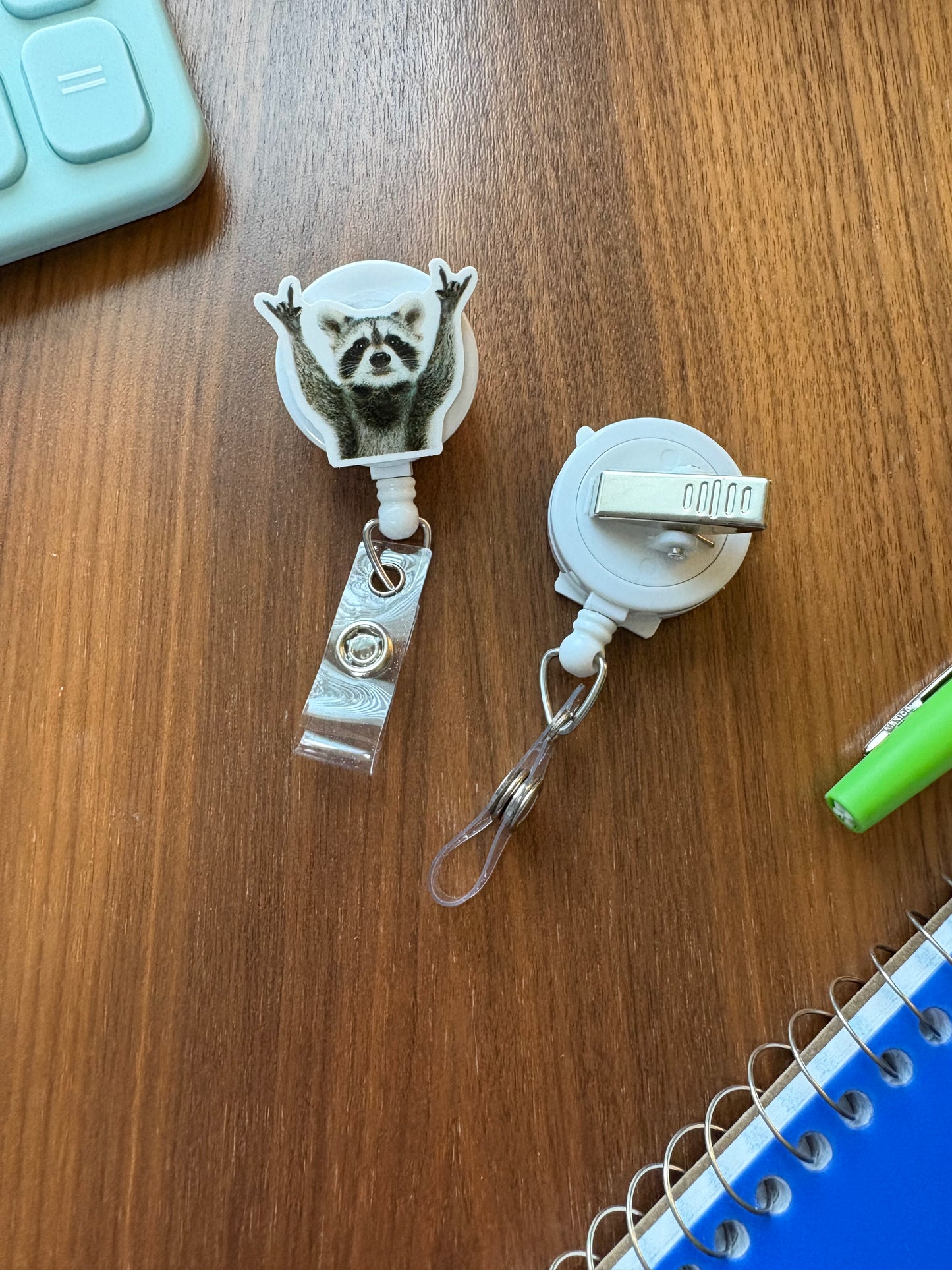 Raccoon Badge Reel