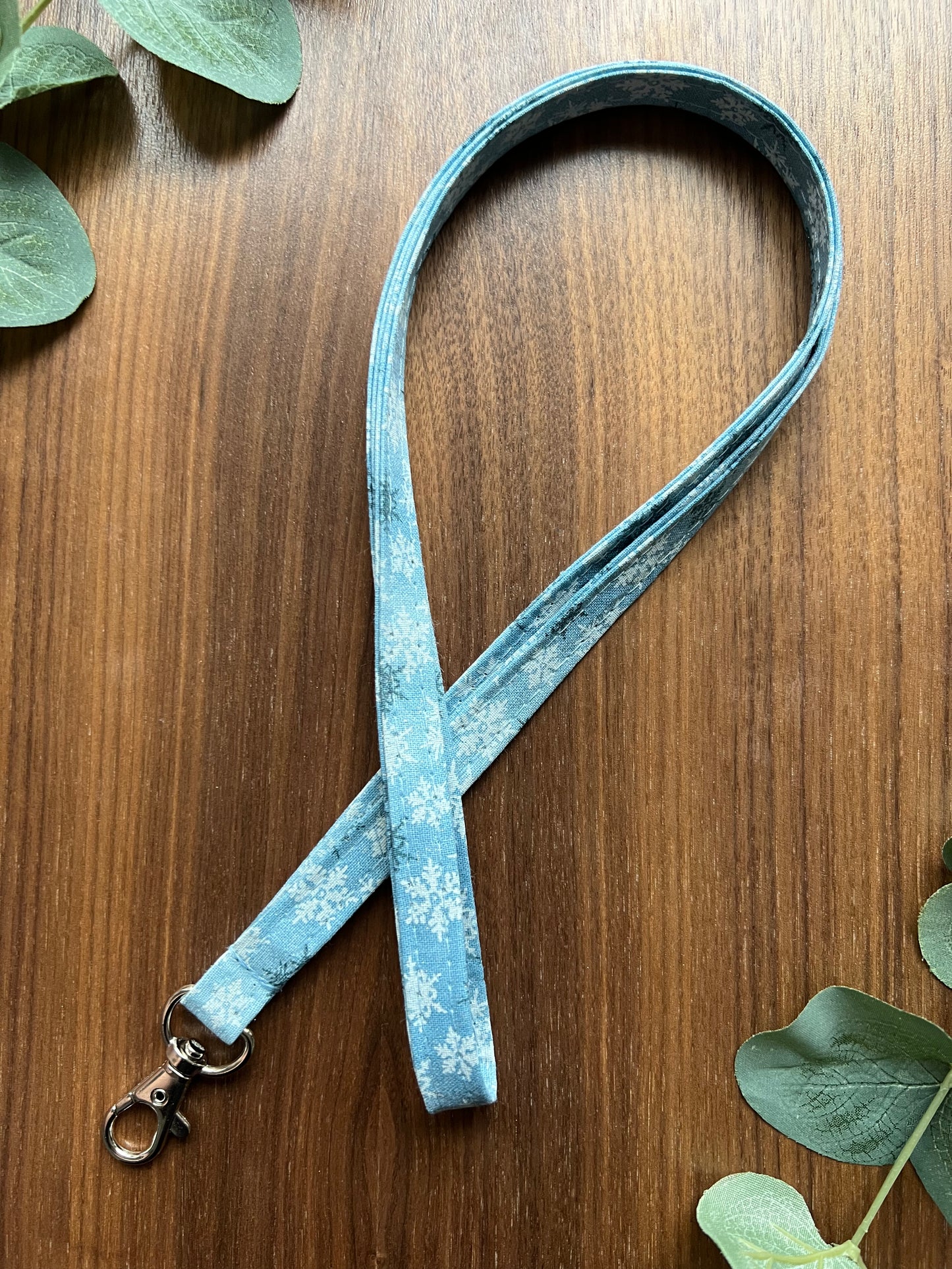 Snowflake Fabric Lanyard-Holiday Collection