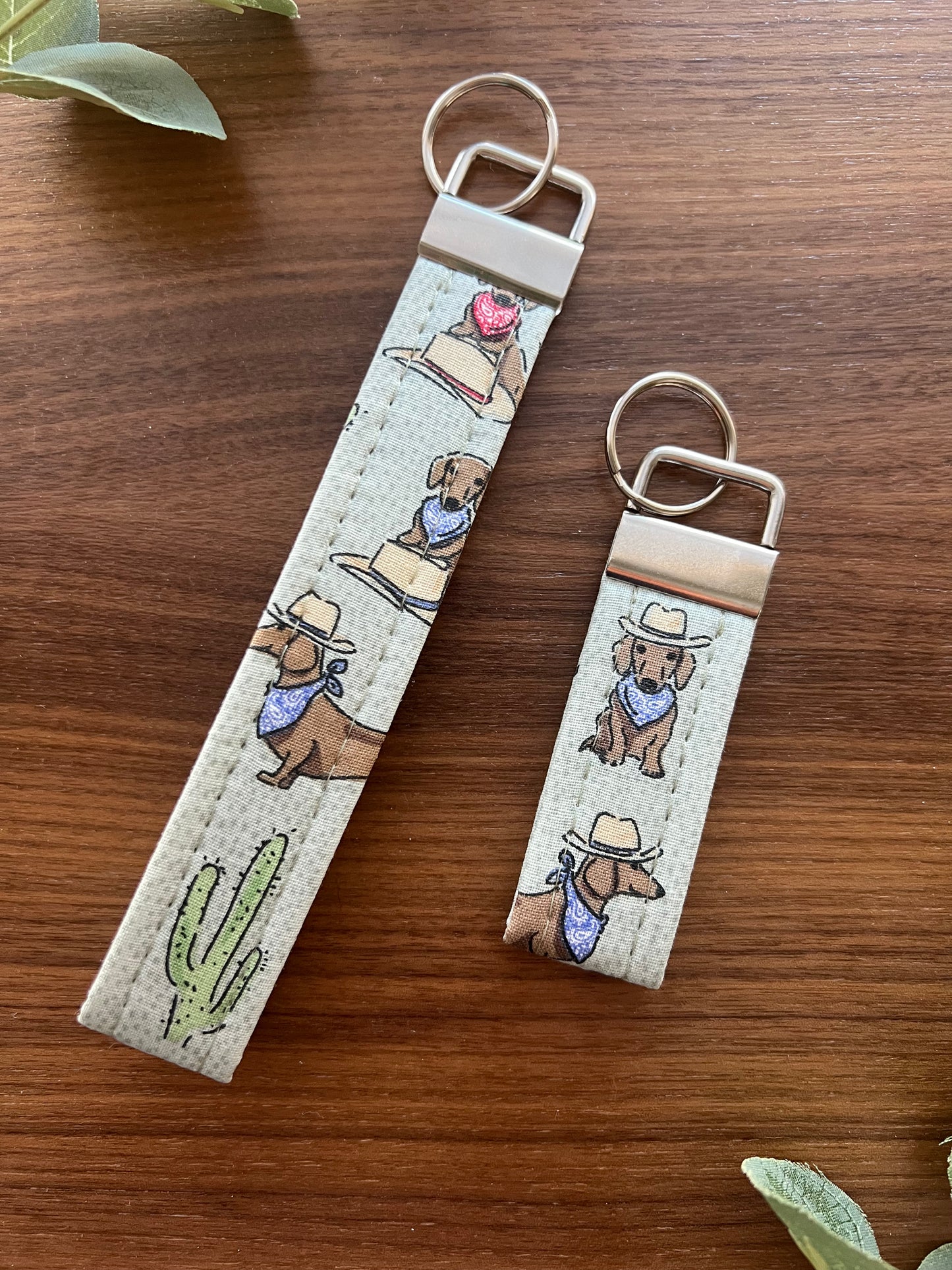 Rootin Tootin Long Boys Cotton Key Fob - Wristlet and Mini Option - 1” Wide