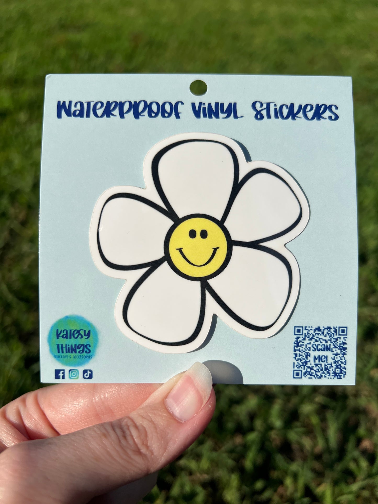 Daisy Smiley Vinyl Sticker