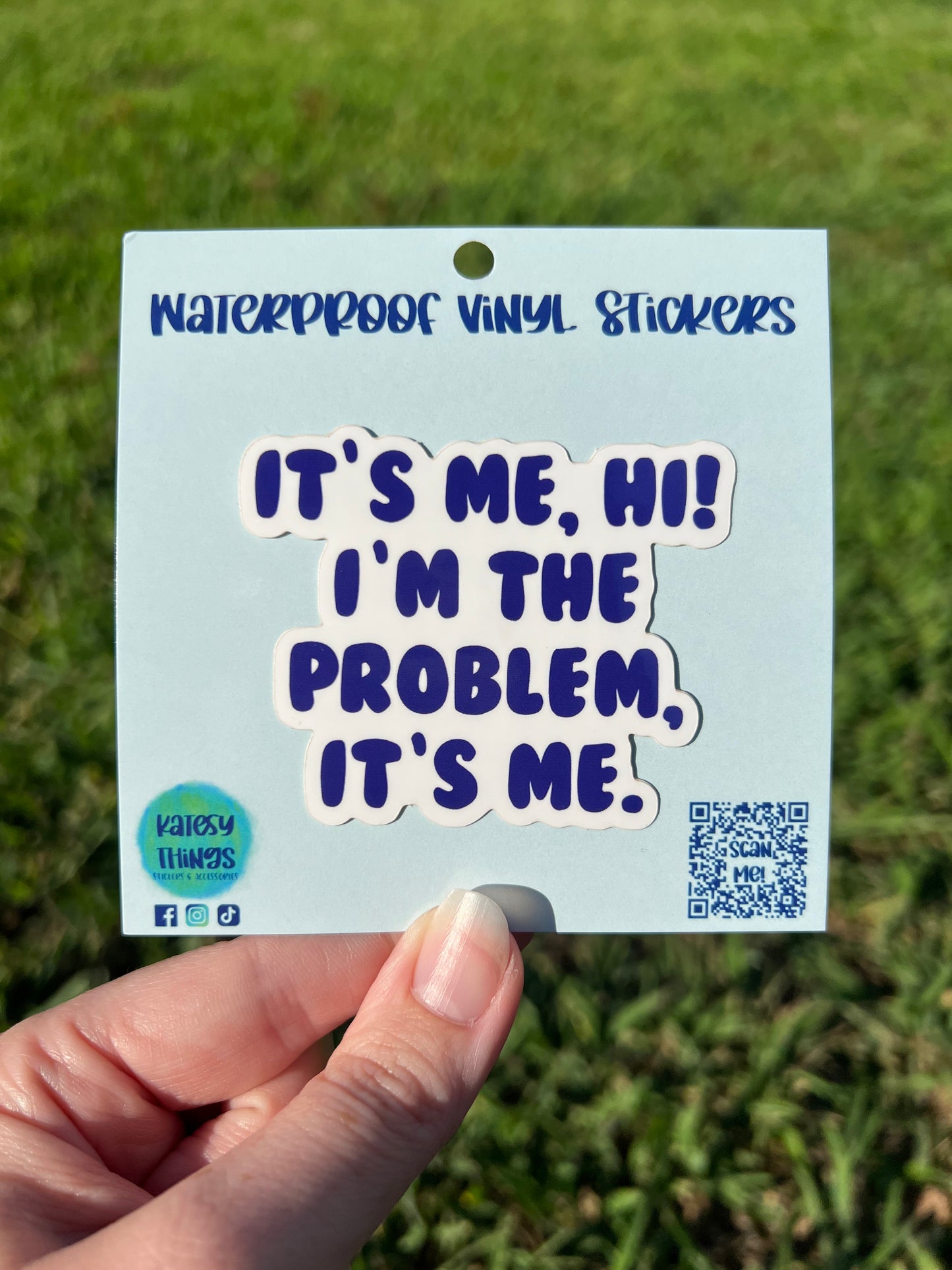 T Swift Quote Vinyl Sticker - I’m the Problem, It’s Me