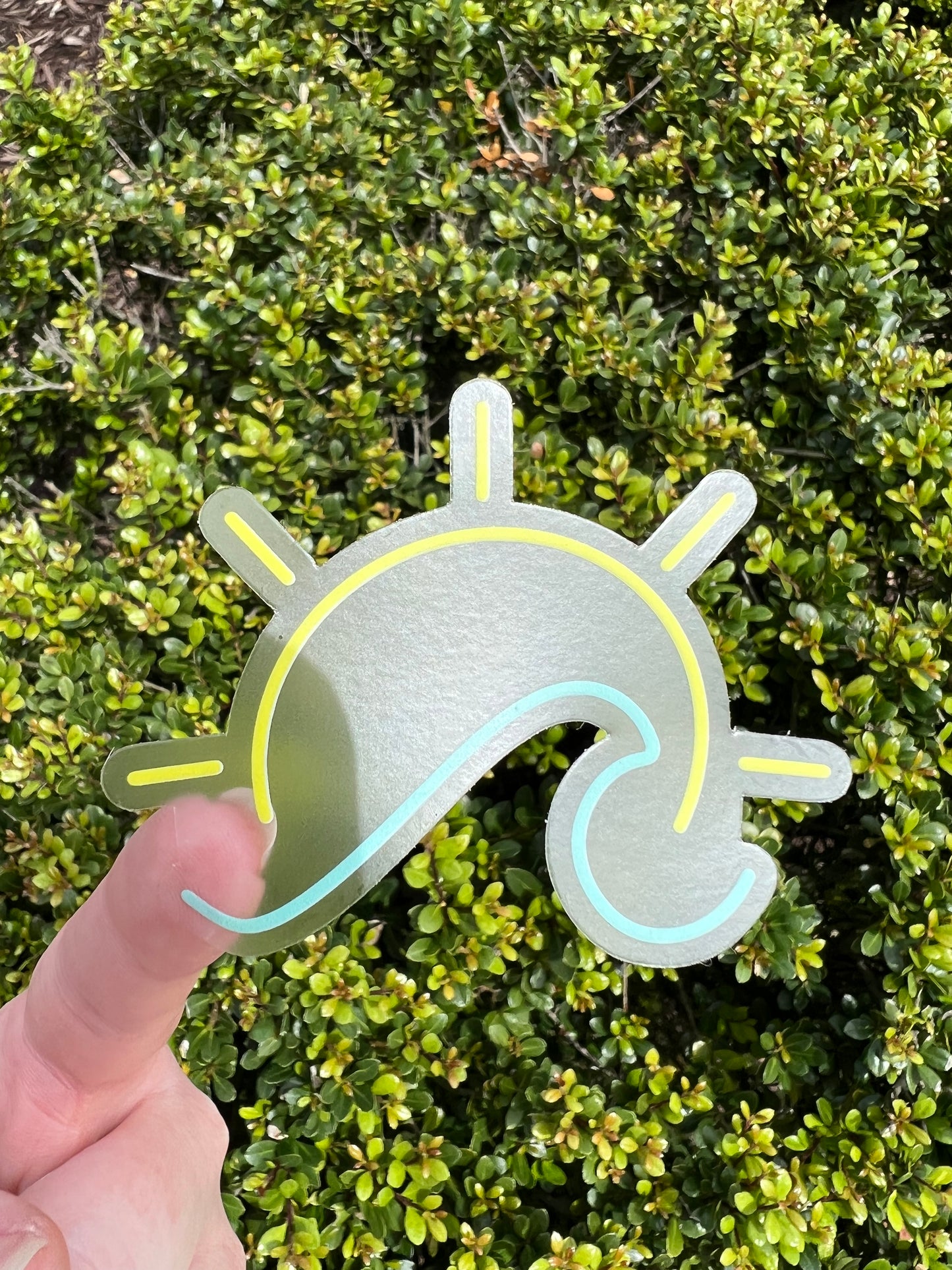 Clear Sunshine and Wave Vinyl Sticker