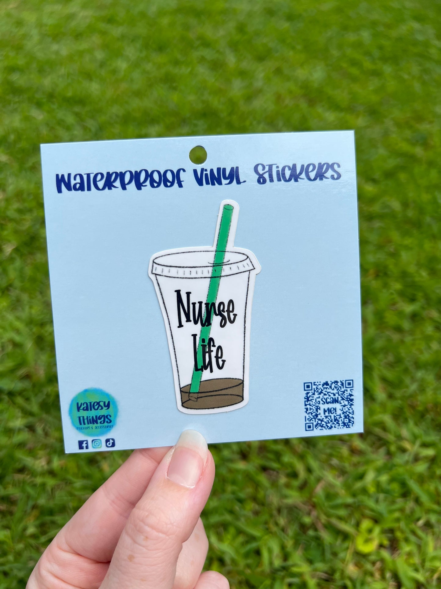 Nurse Empty Coffee Cup Vinyl Sticker