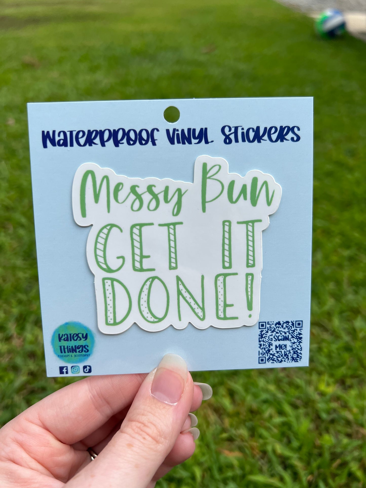 Messy Bun Get it Done Vinyl Sticker