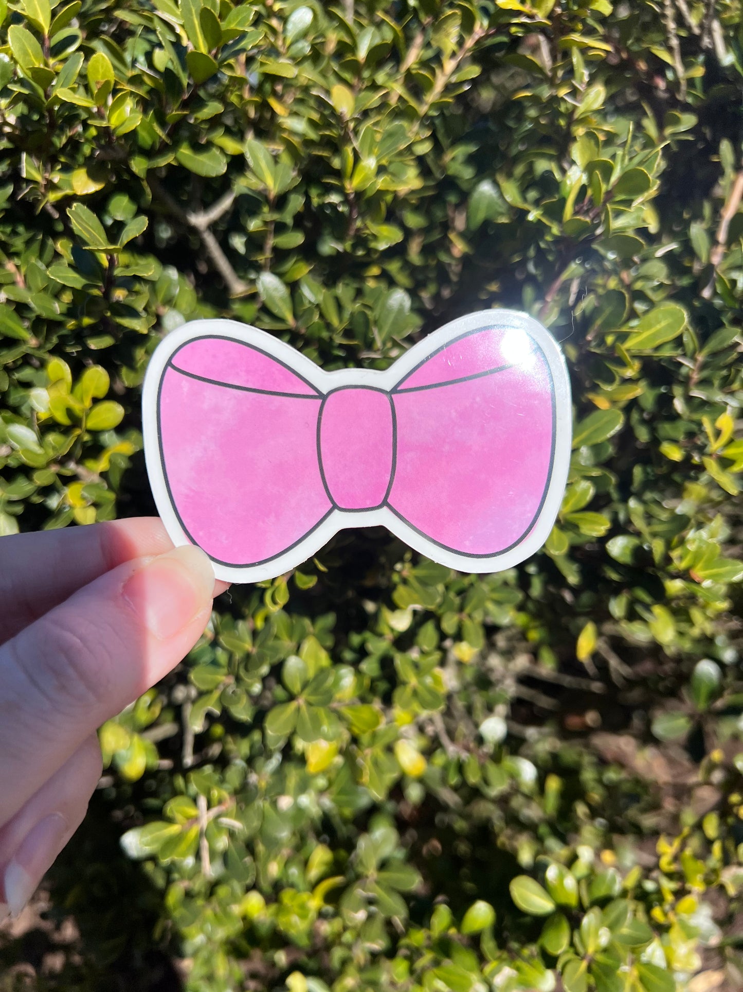 Pink Bow Vinyl Sticker