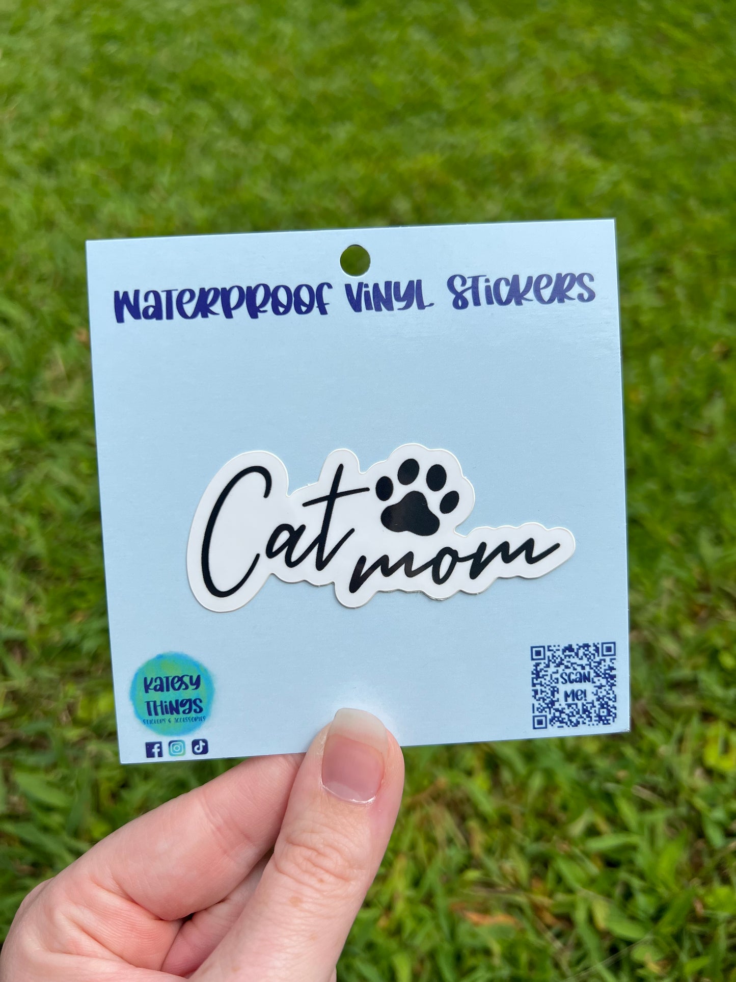 Cat Mom Vinyl Sticker