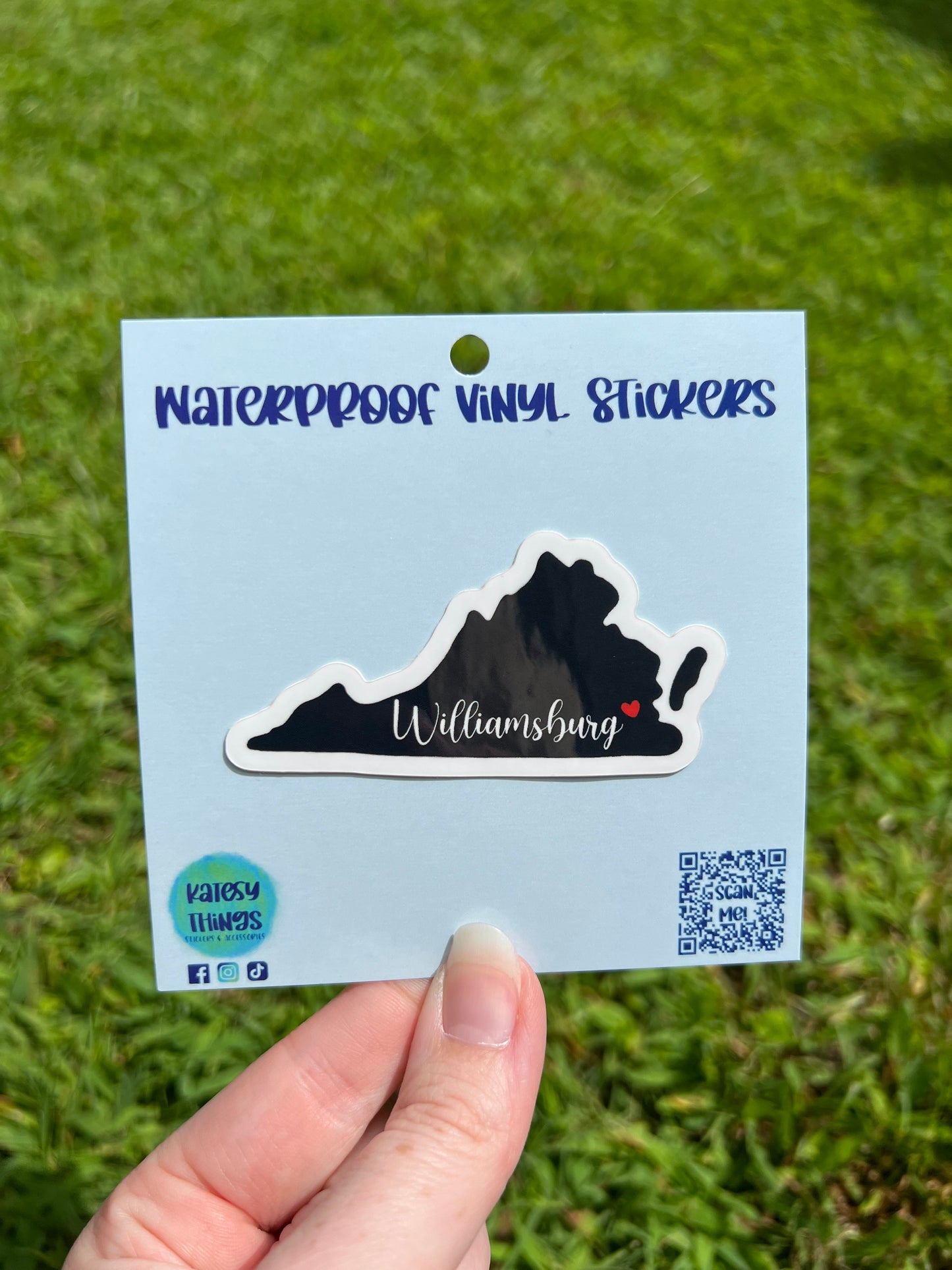 Williamsburg VA Silhouette Vinyl Sticker