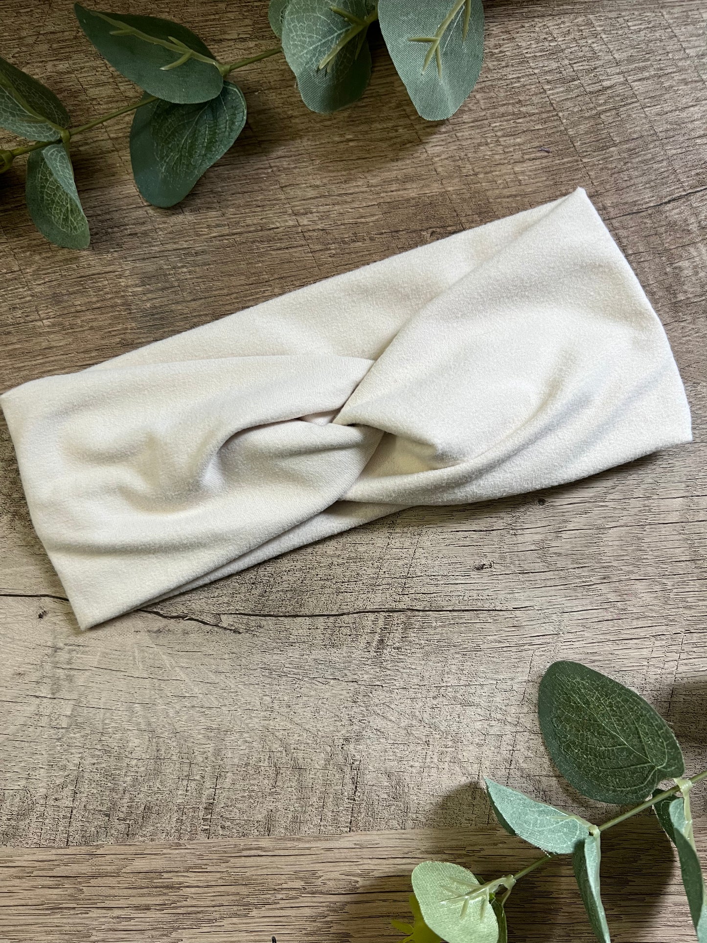 Solid Cream Twist Knot Headband
