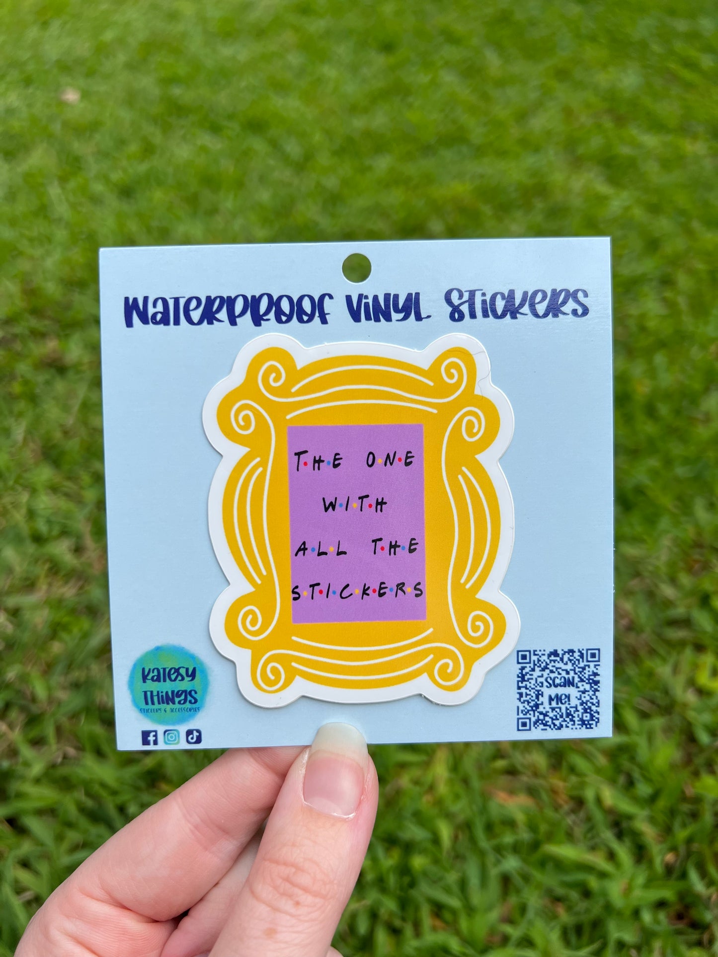 Yellow Frame Vinyl Sticker “The One with all the Stickers”