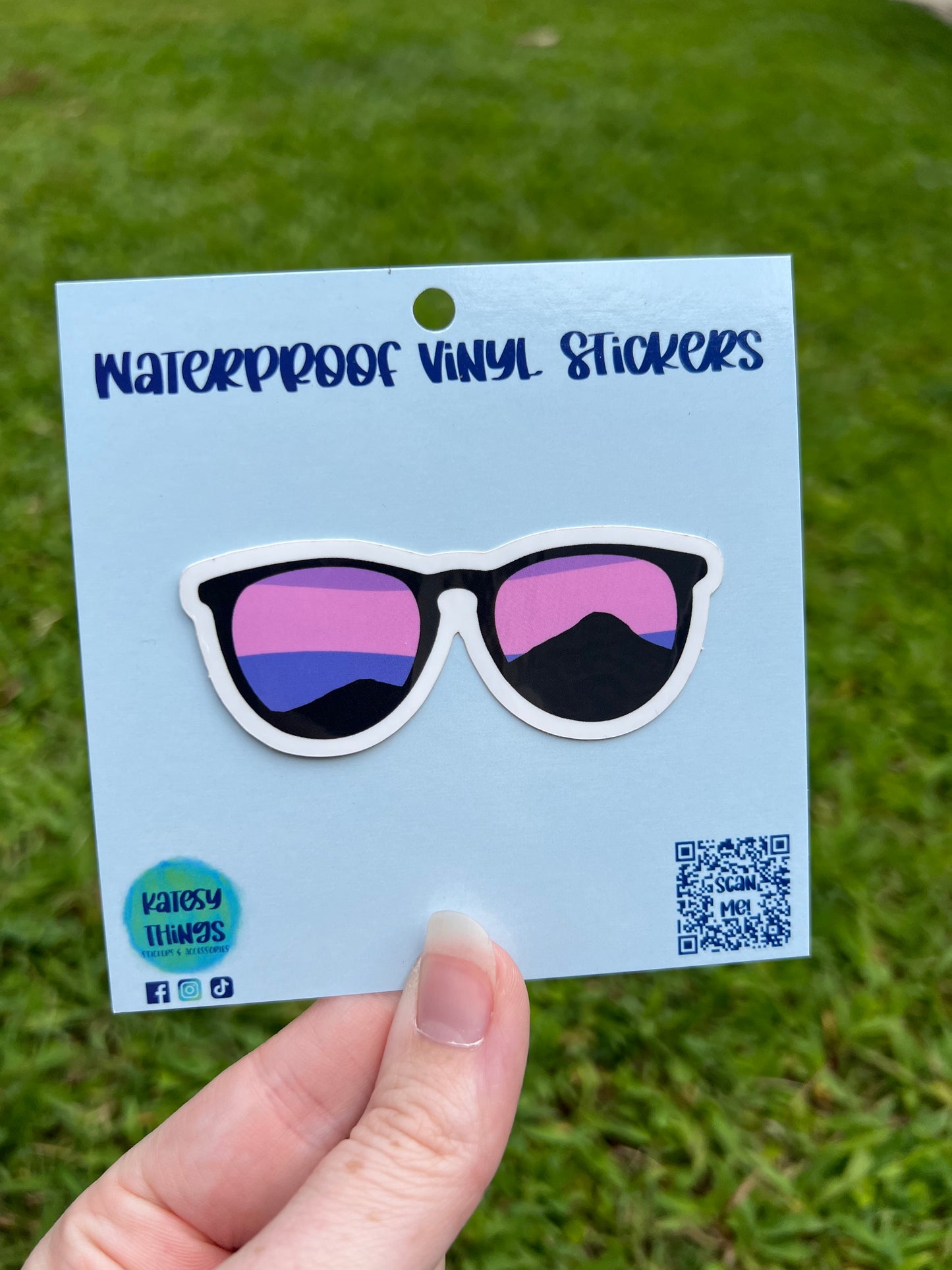 Mountain View Sunglasses Vinyl Sticker