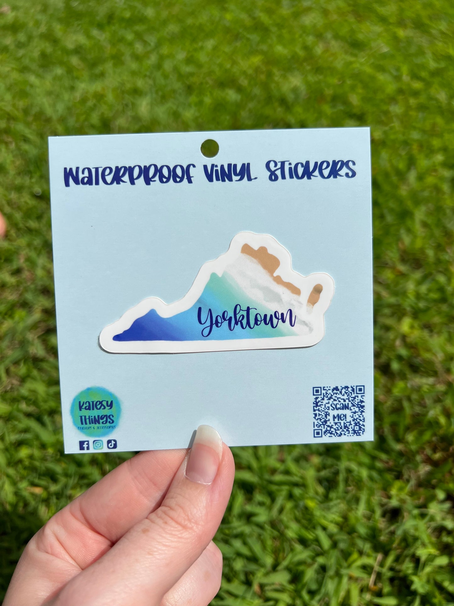 Yorktown VA Beach Scene Vinyl Sticker