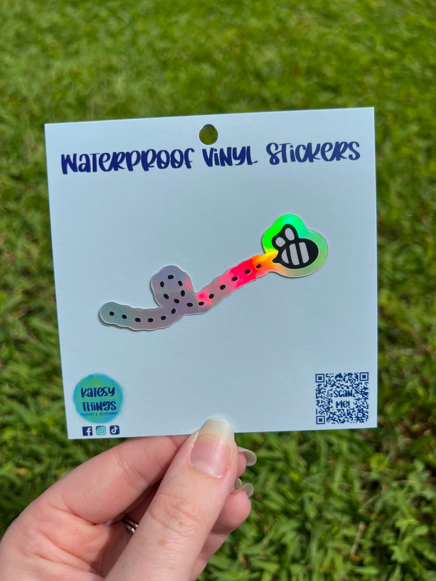 Holographic Bee Vinyl Sticker
