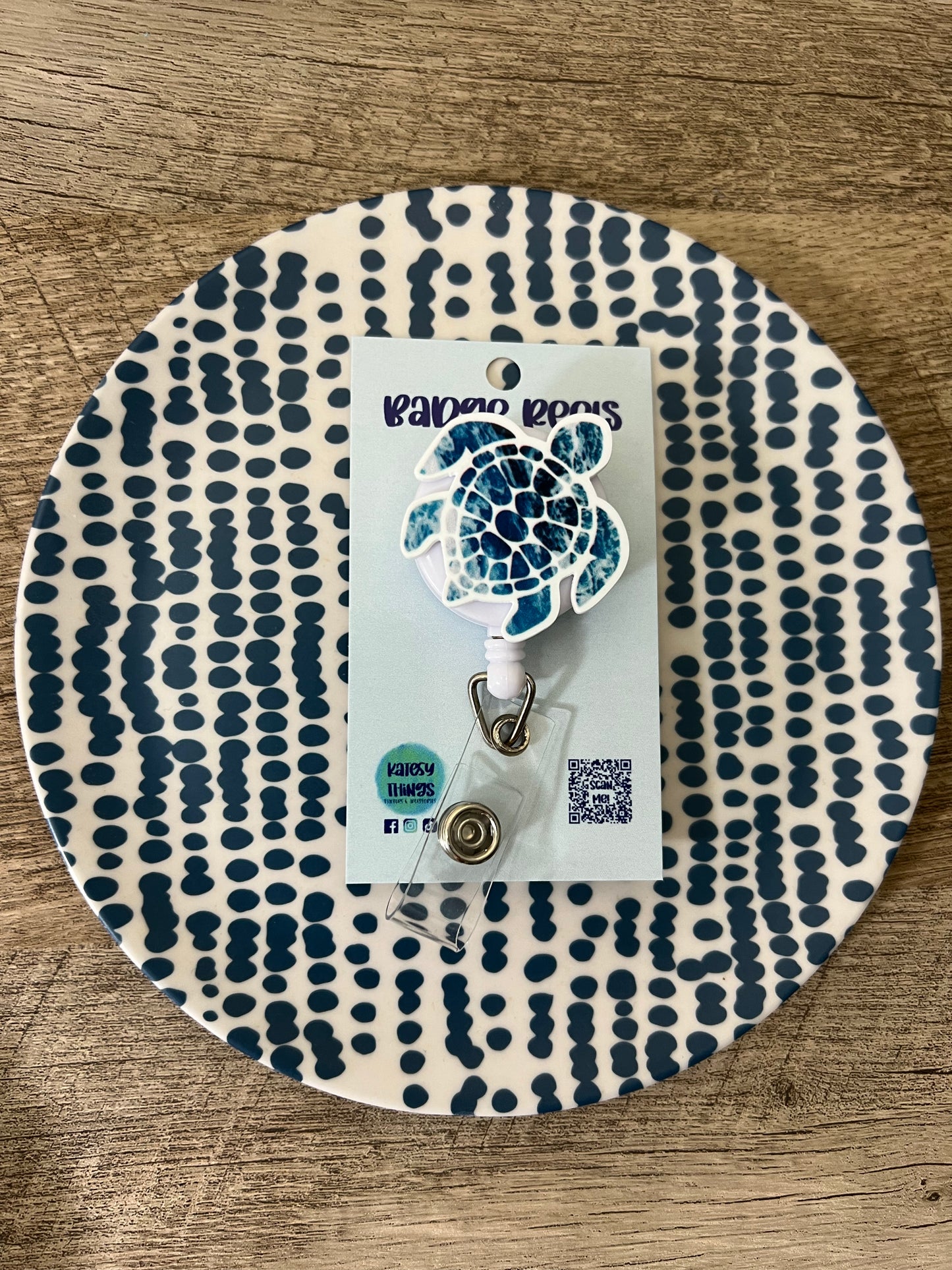 Blue Turtle Badge Reel