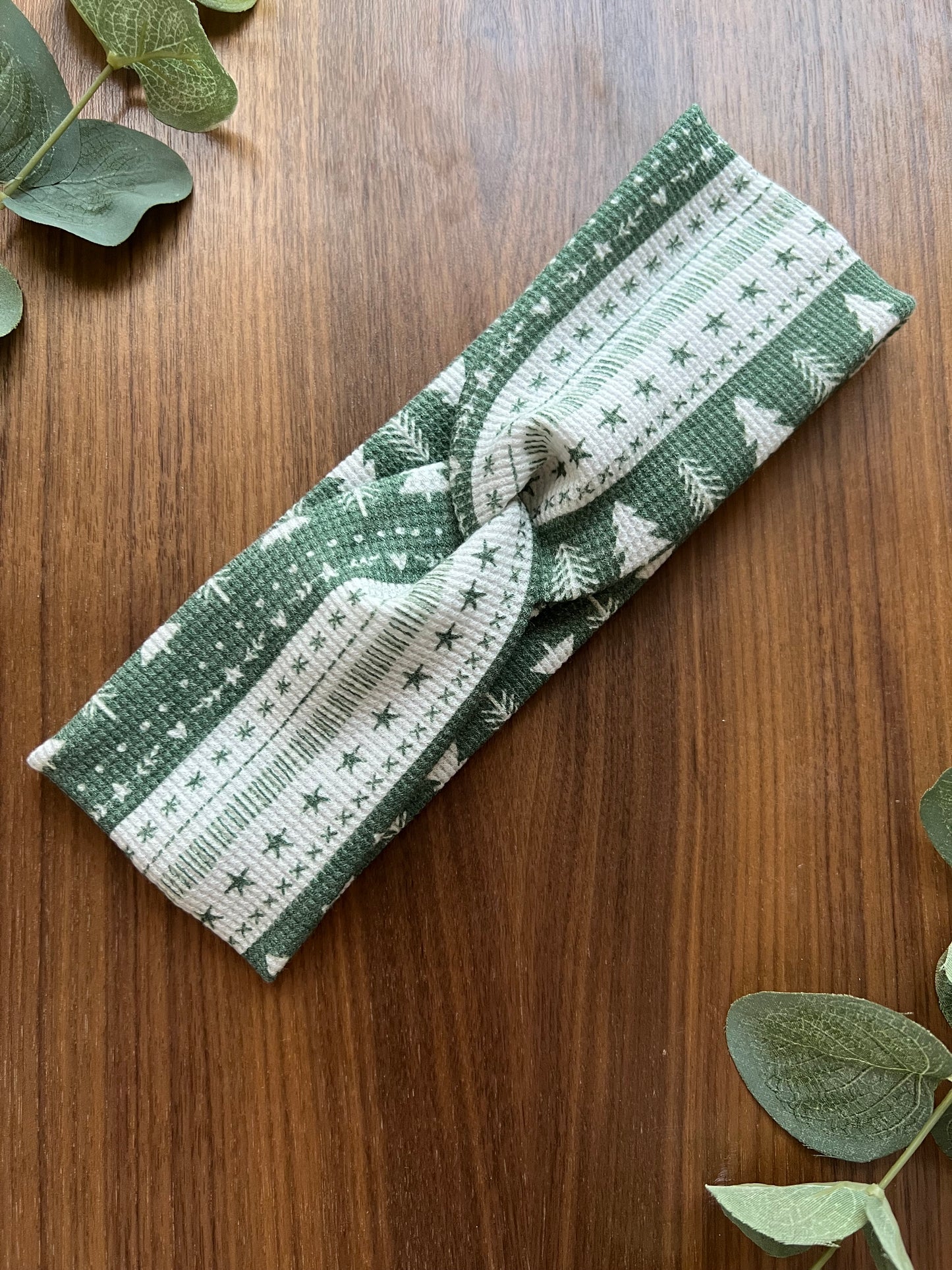 Green Sweater Headband-Holiday Collection