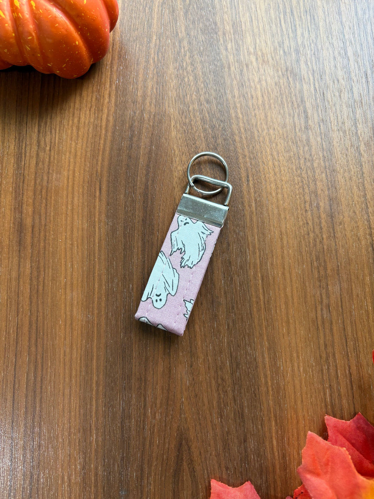 Pink Glow in the Dark Ghosts Key Fob - Spooky Collection