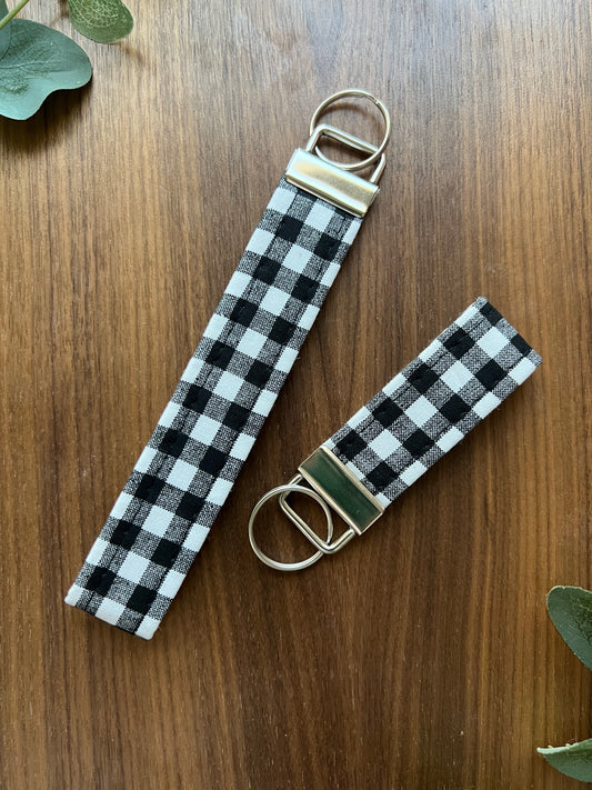 Buffalo Plaid Fabric Key Fob-Holiday Collection