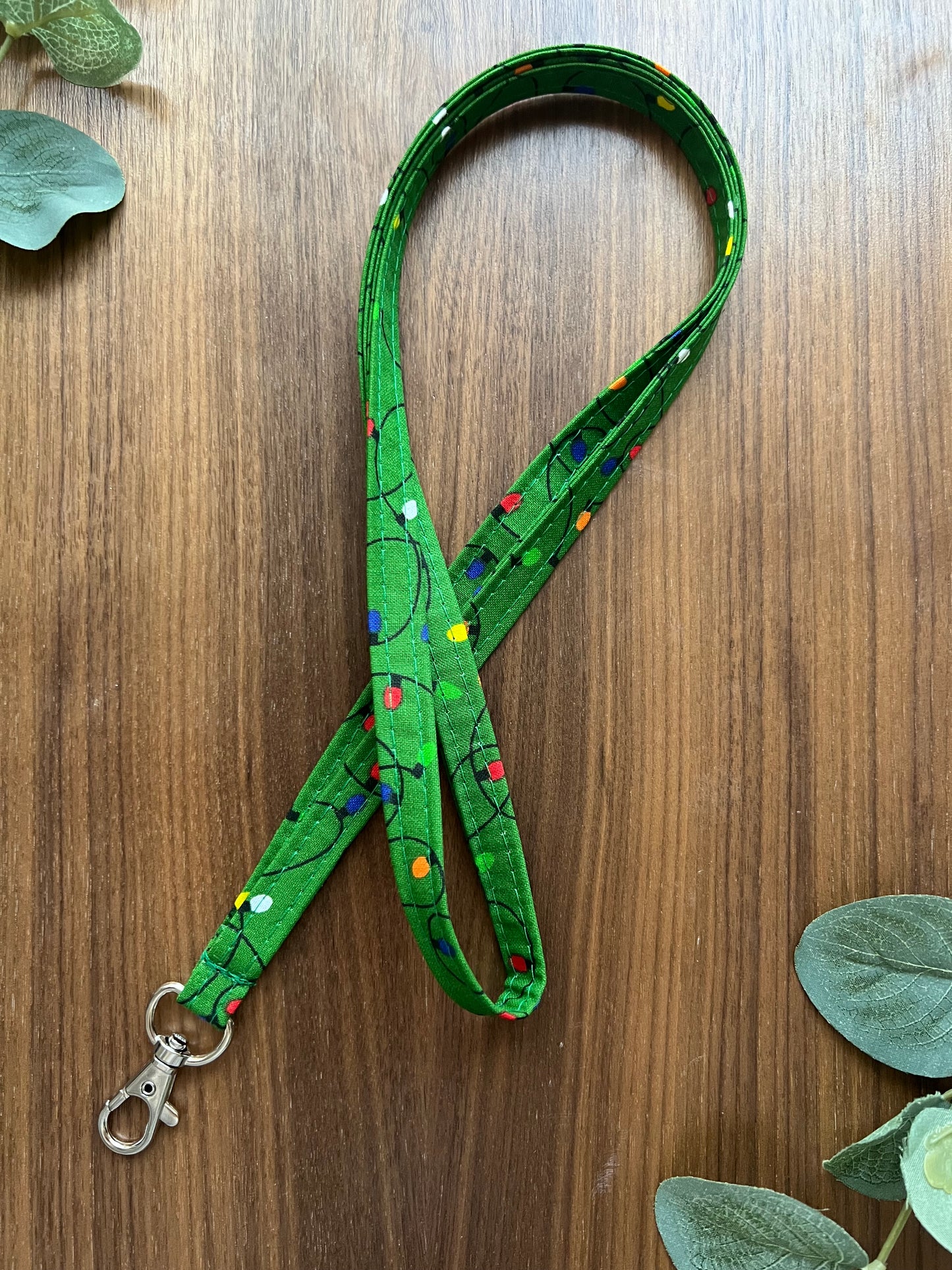 Christmas Lights Fabric Lanyard-Holiday Collection