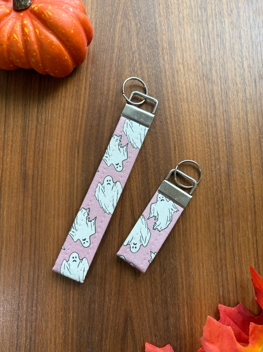 Pink Glow in the Dark Ghosts Key Fob - Spooky Collection