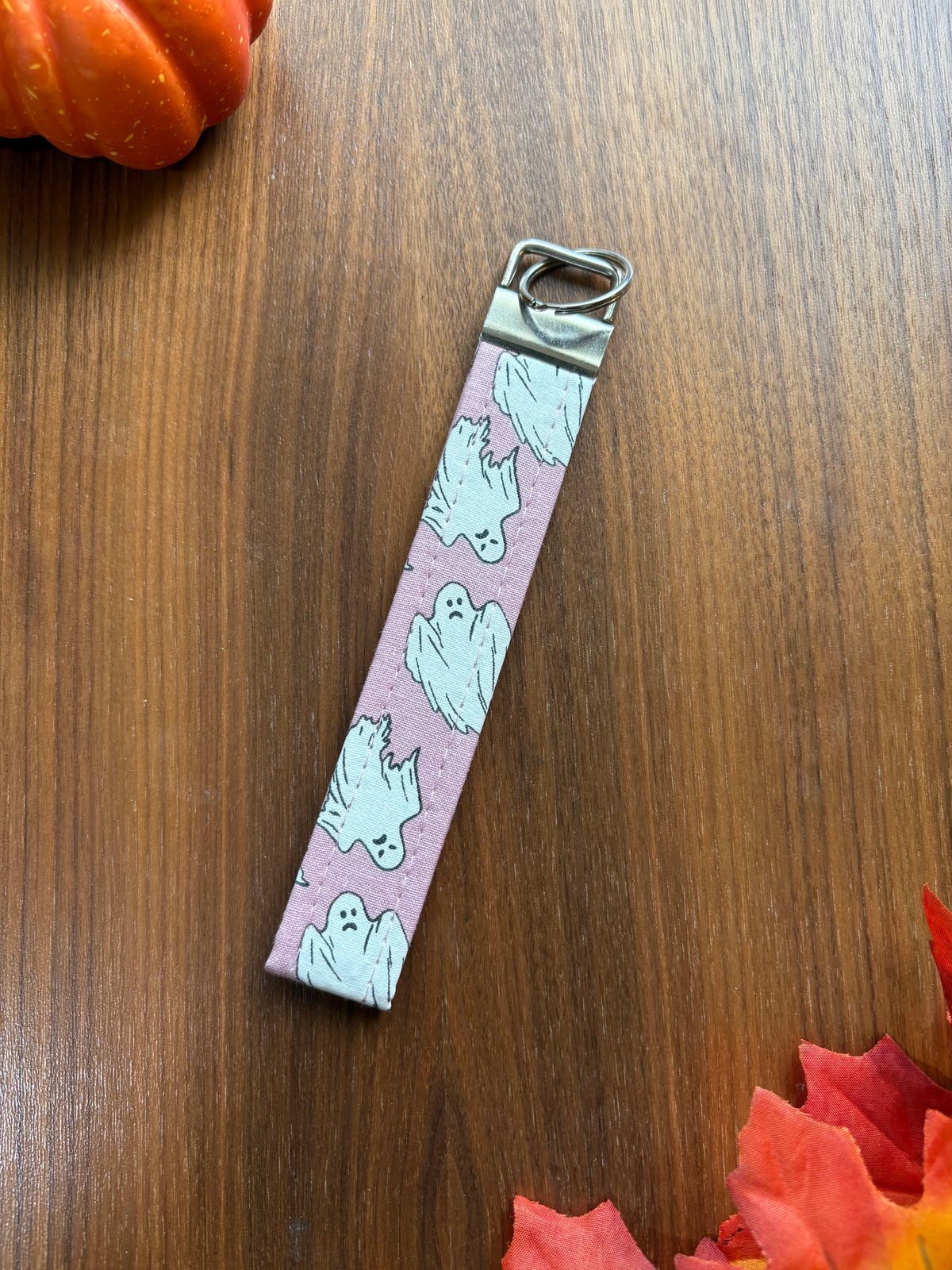 Pink Glow in the Dark Ghosts Key Fob - Spooky Collection