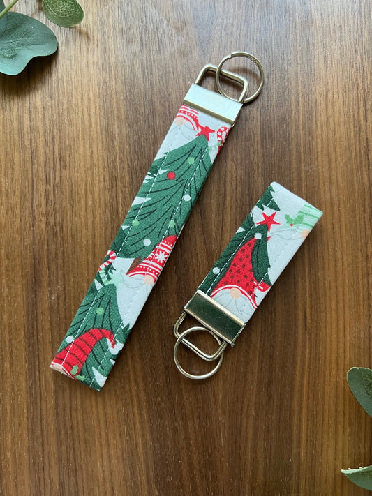 Christmas Gnomes Fabric Key Fob-Holiday Collection