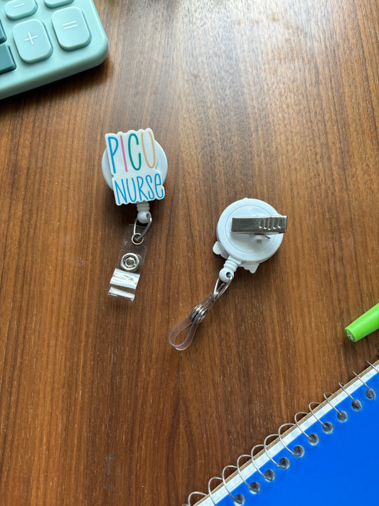 PICU Nurse Badge Reel
