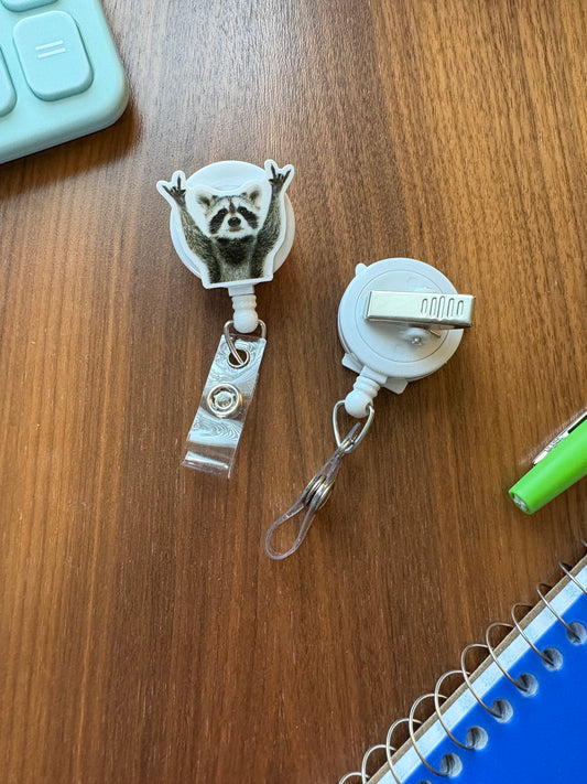 Raccoon Badge Reel