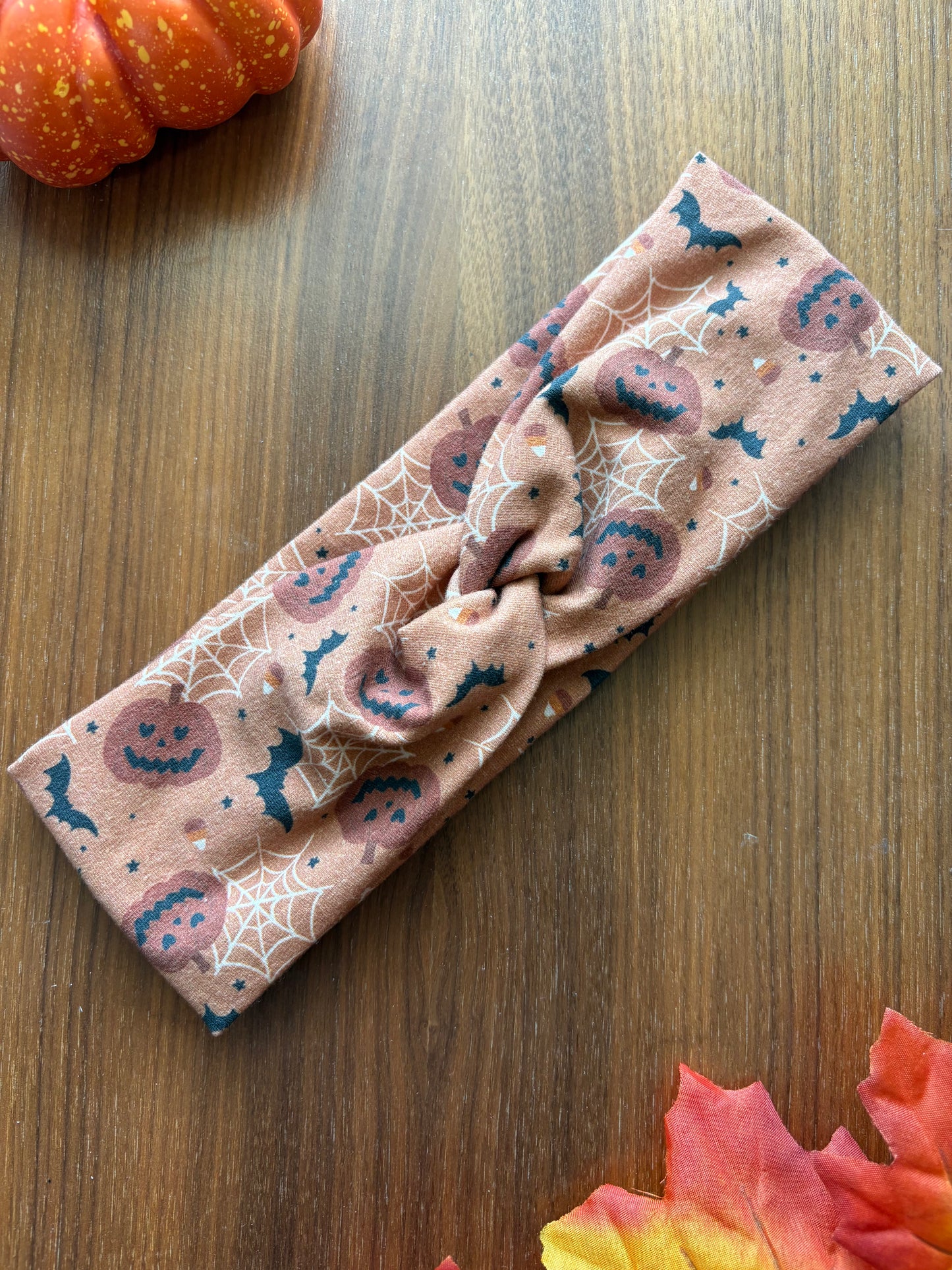 Jacks, Bats, and Spider Webs Headband - Spooky Collection