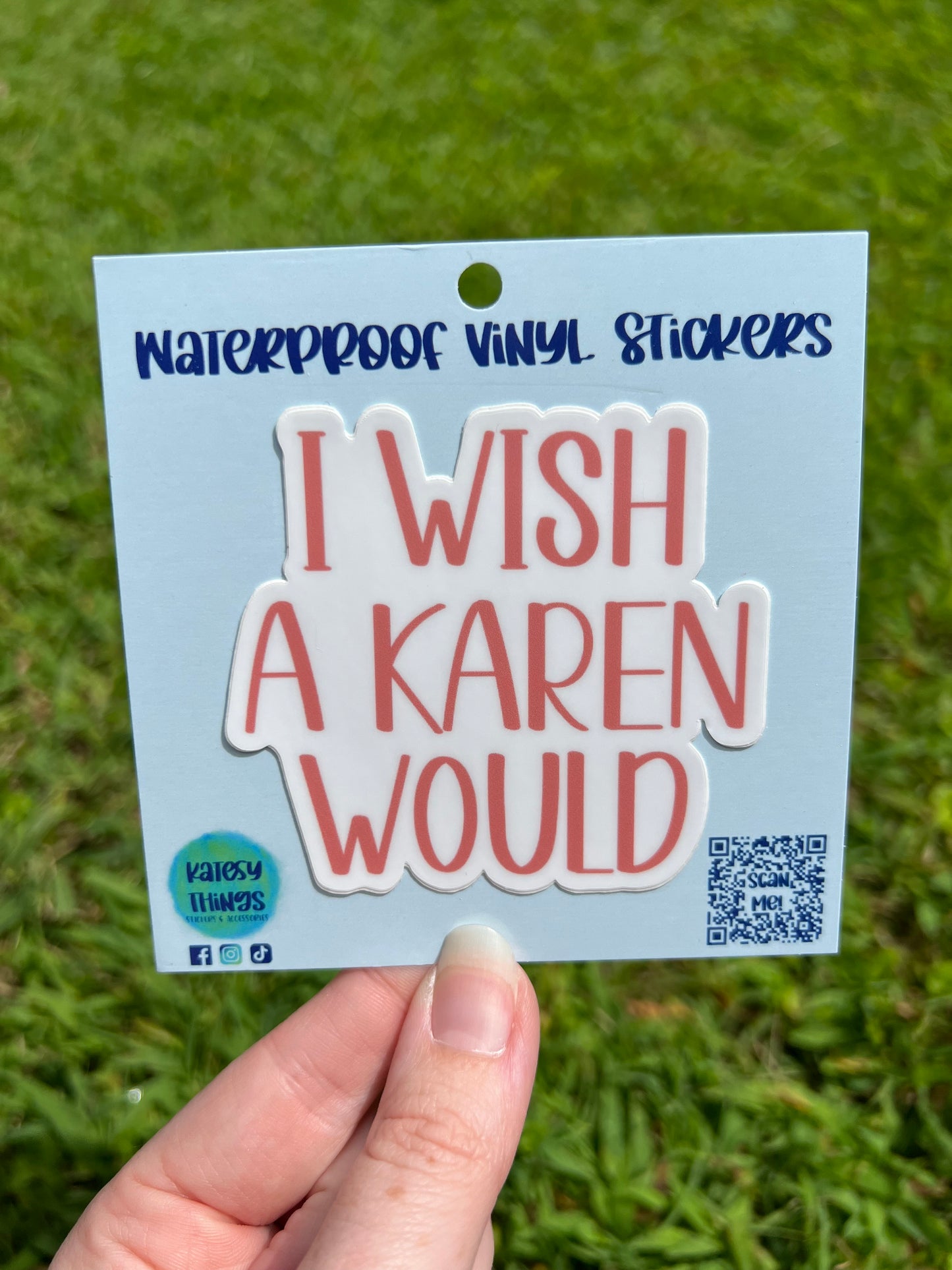 I Wish a Karen Would Vinyl Sticker
