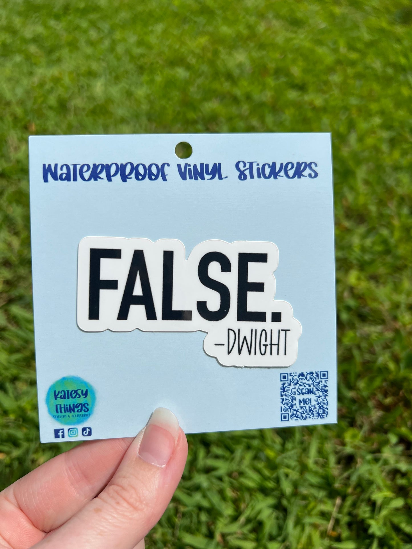 False Vinyl Sticker