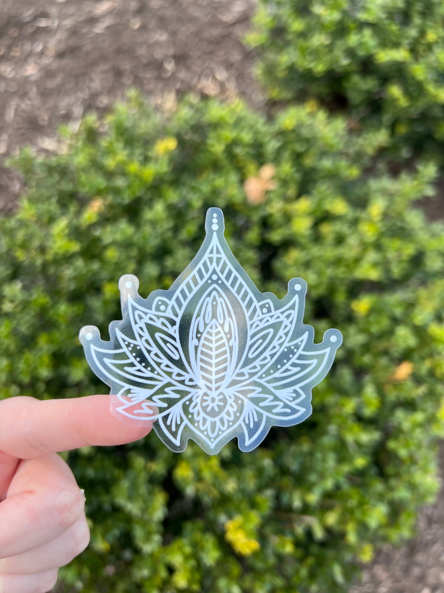 Clear Mandala Vinyl Sticker