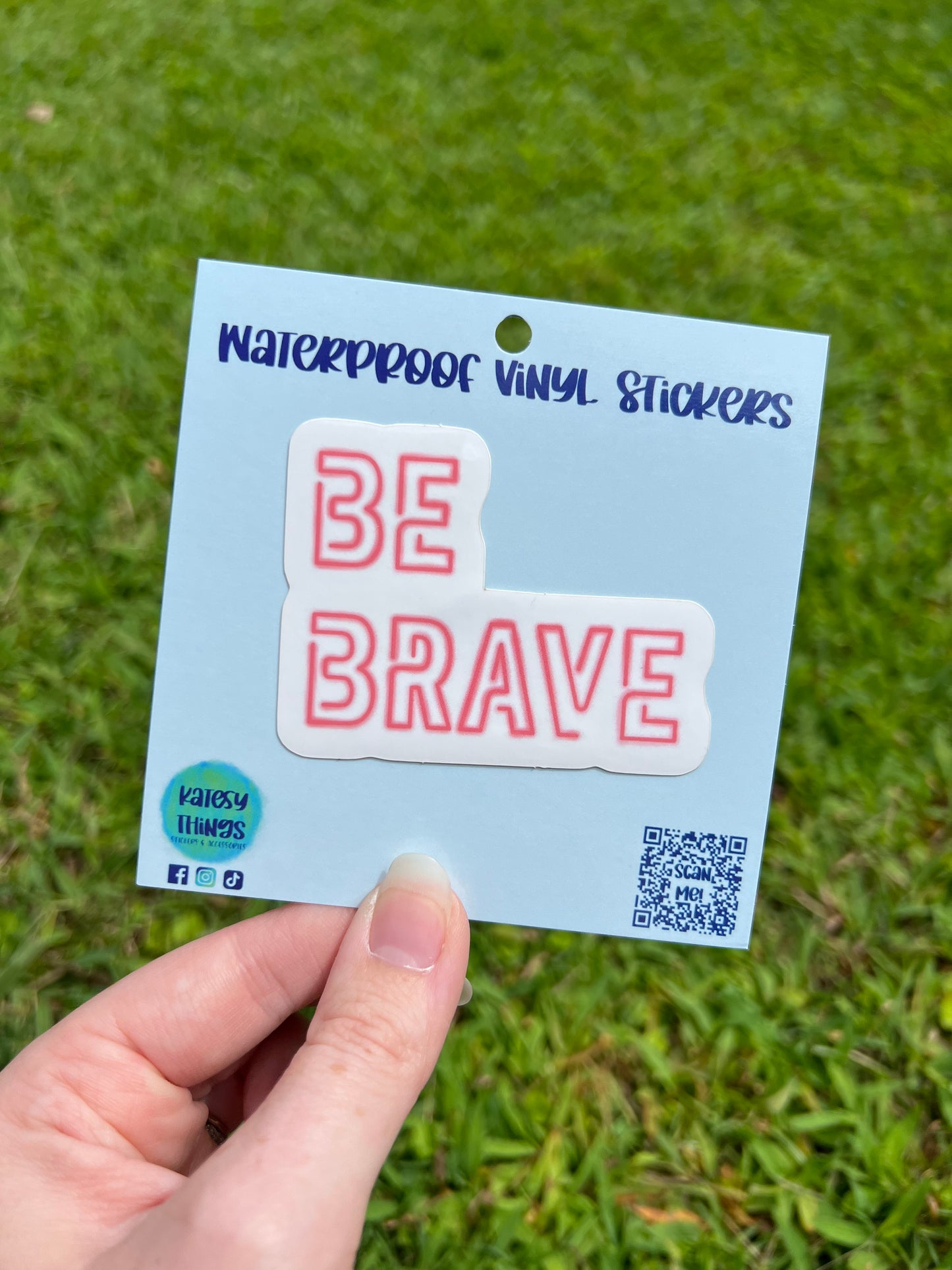 “Be Brave” Neon Lights Vinyl Sticker
