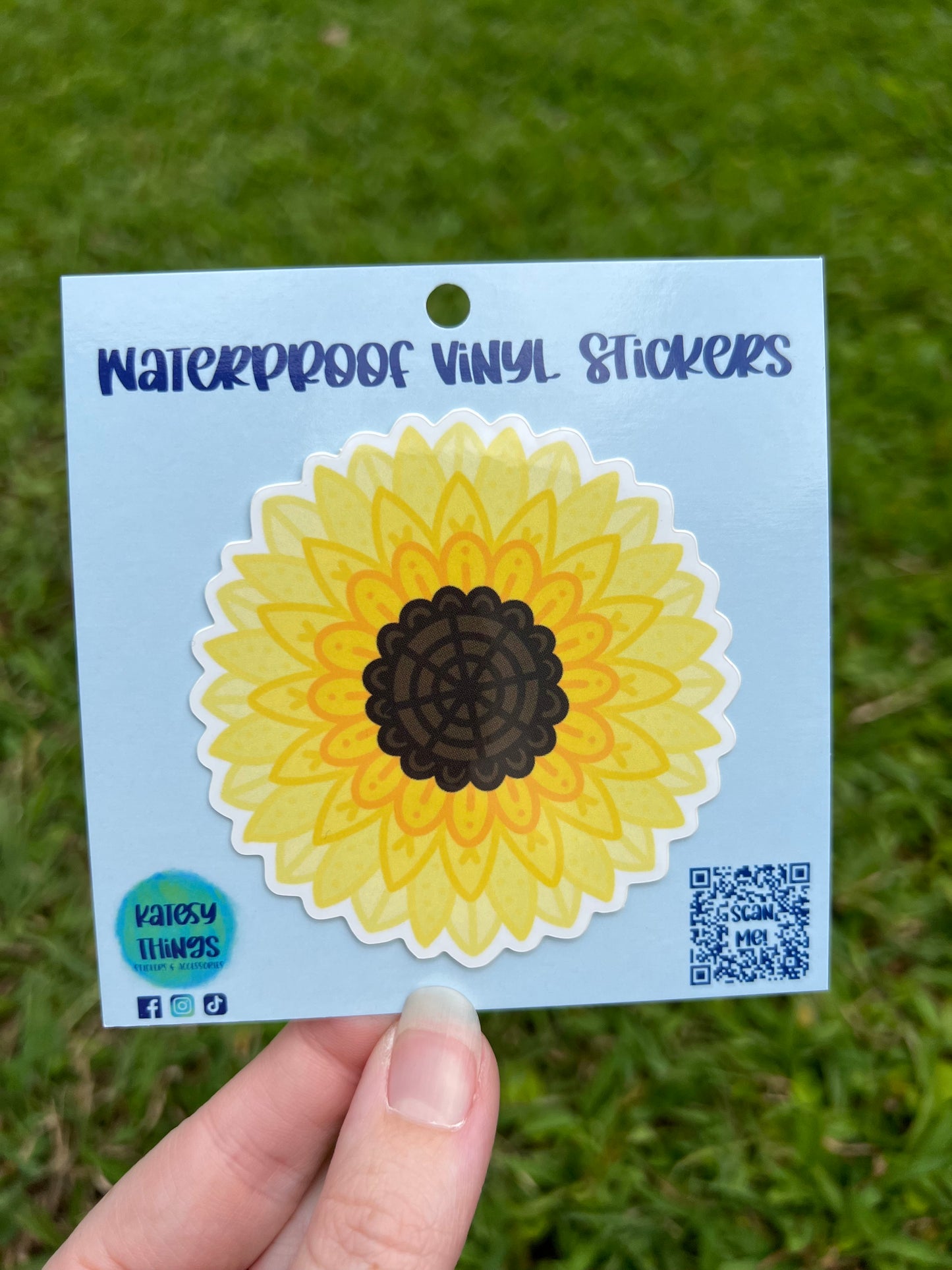 Sunflower Mandala Vinyl Sticker
